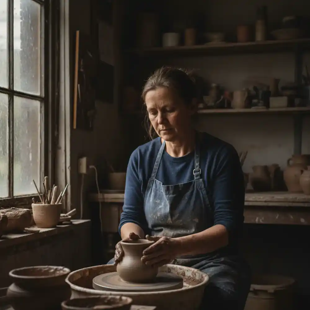 Portrait of an artisan in an apron