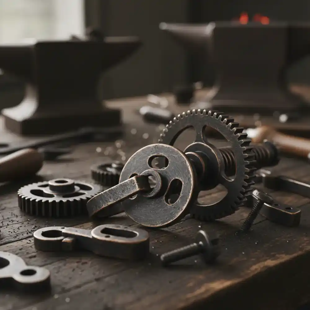Solid brass hardware components