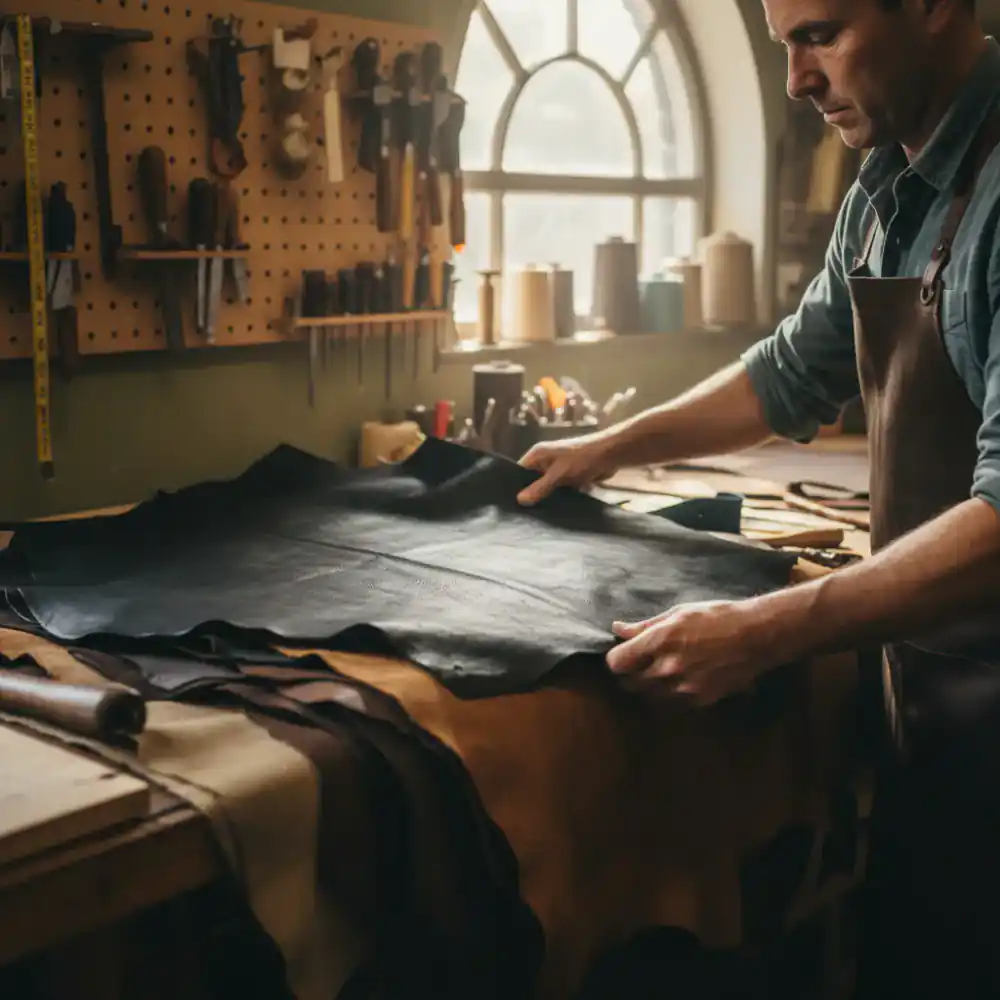 Selecting leather hides